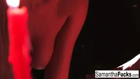 Lez Smash With Candles - Blonde Bimbos Expose Their Enormous Boobed Bodies For