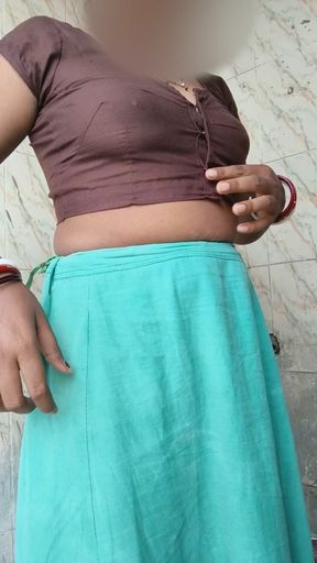 Simran bhabhi bathing outdoor boobs press and pussy show