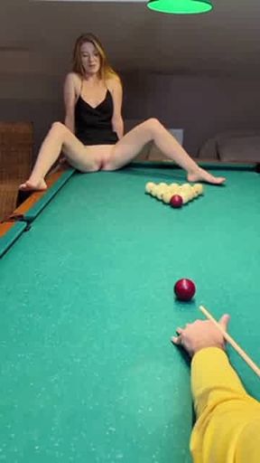 Pool game in pussy