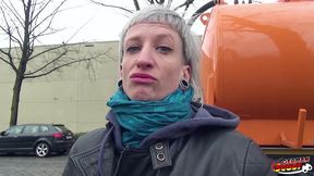 german scout - skinny emo teen luna in street porn casting