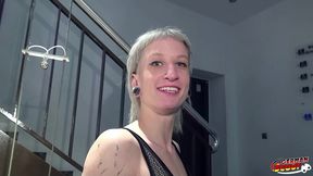 german scout - skinny emo teen luna in street porn casting