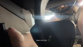 Behind The Pedals Cranking in Pantyhose