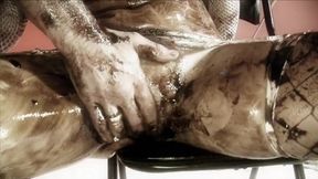 Big Boobed Brunette Jodi James Drenched in Chocolate for Sucking and Fucking