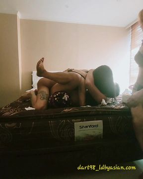 Threesome Bot Asian fucked by Thai Shemale