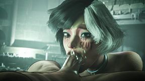 Ruined Make-Up Luna Snow Spit Bubble Blowjob