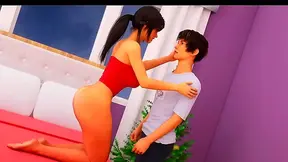 Stepsis Teases Santa with Seductive Blowie in Holiday Hentai Fantasy