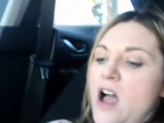 Girl gets caught sucking and fucking in car pt.2