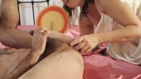 2474tec01 - French Amateur, Clothed Sex, Satin Lingerie, Dirty Talk, Cumshot