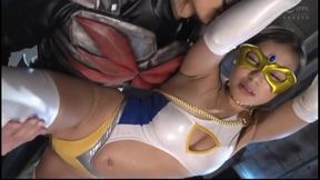Hikari Sakuraba heroine pt 2 - big natural tits in Japanese group sex cosplay