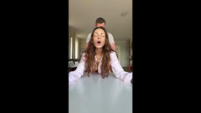 Amateur milf gets her perfect anal hole stretched wide and filled with a