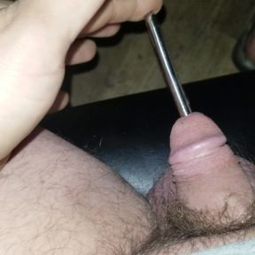 Using my new sounds 7mm urethral insertion