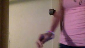 Girls Get Her Tits out Whilst She Chats to a Guy