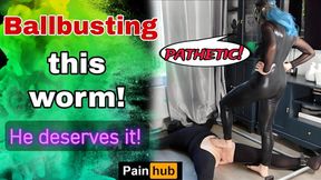 Training Zero Femdom Ballbusting CBT Bondage Punishment! Chastity Slave BDSM FLR Real Homemade Amateur MILF Wife Stepmom