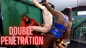 Suspended & Used – Mistress Lorraine, Mistress Alexia & Miss Anne Tittou’s Double Penetration Domination