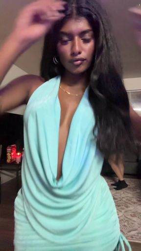 Teeny bopper flaunts her tits and ass