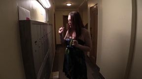 Eve is Frozen Solid in The Elevator