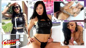 German scout picks up big tit inked MILF and fucks her hard