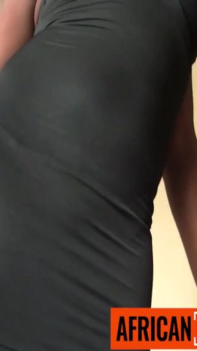 Iconic moment from &quot;Big Tits Black MILF Blows Big White Cock Producer In Homemade Audition&quot;