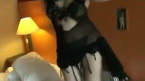 Sexy Arabic dance by my curvy wife from Egypt in sex see through dress