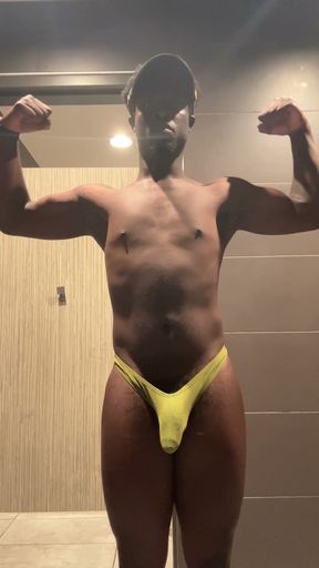 At Work In Da Public Bathroom Stripping Out My Clothes To Have Fun And Not Get Caught   Clip 1