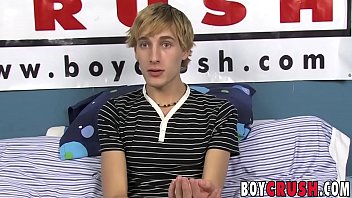 Blond twink dildo fucking himself during solo masturbation