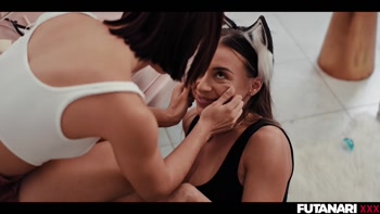 Futanari Catgirl Josephine Jackson's Big Cock Fucks Her Master