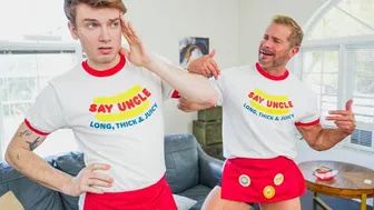 Muscular Greg Dixxon and Caden Dior reward with ass juices and creampie