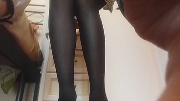 first day of work for this super sexy secretary: she wouldn't have eaten beans
