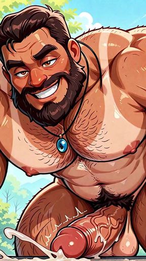 Hunks Posing Outside Nude Art