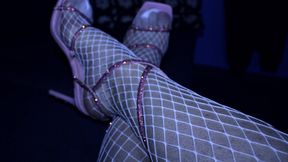 Horny April in Stockings and High Heels