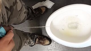 Urinating in a public shower