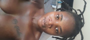 Black ass queen with natural beauty showing her creamy shavad pussy and saggy tits