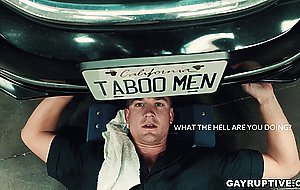 Car mechanic Brandon Anderson sucks colleagues cock