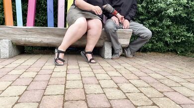 My hot stepmom showed them the whole park her ass then made me bust right there