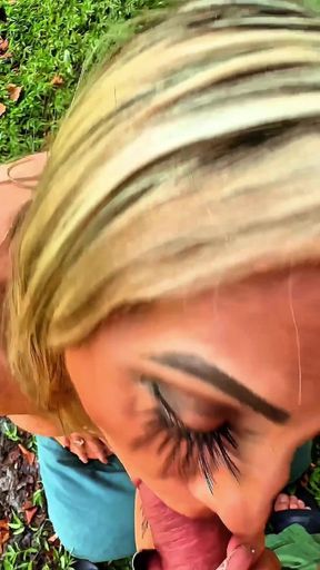 MILF Blowjob in the Woods