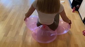 destroying differently shaped balloons