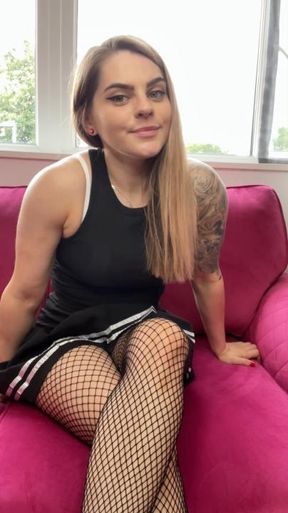 Strip JOI with Fishnets, Pussy Play & Cum Countdown