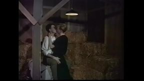 Lusty farmer invited his blond cotter mattress-muncher to the hayloft to blow some steam after hard working-day