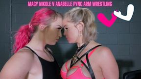 Macy Nikole v Anabelle Pync Arm Wrestling