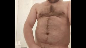 A gay man with tattoos on his pubis and legs staged a hot erotic show!