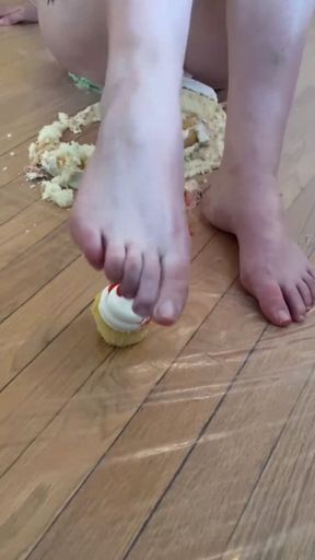 Talia's Cupcake Crushing Fun