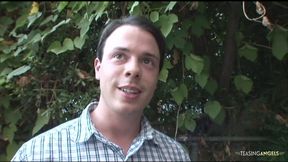 In her first ever porn video the lewd brunette wants a huge cock to ride