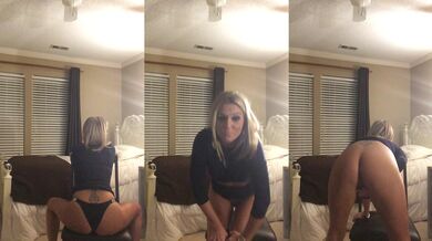 Sexy hot blonde teacher teaches how to get a guys cock hard phat perfect ass