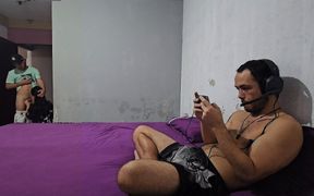 My Husband Leaves Me for the Free Fire Cuckold Game, so I Have Sex with His Best Friend, Risky Sex