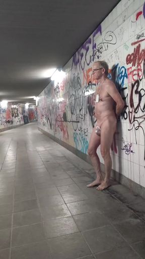 The shameless whore finally offers herself again in the whore tunnel.