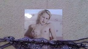 Cumshots on my wife's best girl friend's panties and photos