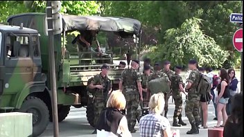 Public threesome in Paris with extreme Eiffel Tower sex