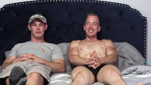 Activeduty - Inked gay Mac jerking big dick & anal fucked