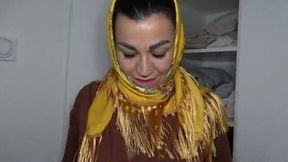 Busty Arab Stepmom in Hijab Gets Fucking Hammered