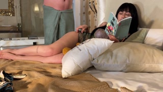 Big Tits Big Ass Hot Brunette Babe in a See through Dress shows her Beautiful Boobs and Teases a Guy